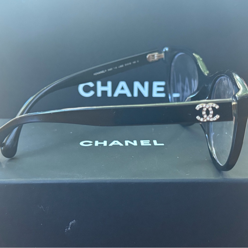 Chanel Black Eyewear Frame eyeglasses, crystal logo - Picture 16 of 16